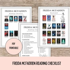 Freida McFadden Books Checklist – Digital Download, Printable for Thriller Fans!