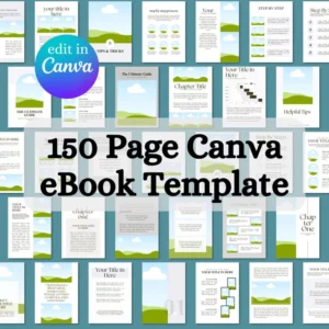 150-Page Canva eBook Template: A4 Course Workbook Digital Download