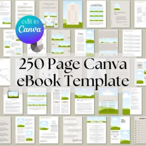 Canva eBook Template: 250-Page Course Workbook, Lead Magnet Template