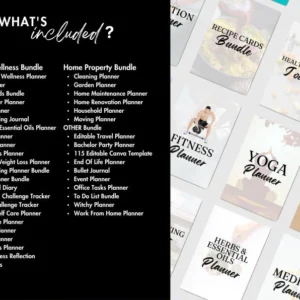 15000+ Pages Canva Template Bundle | 200 Planners, Journals & Trackers | Printable Templates for Productivity