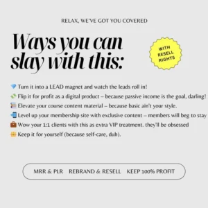 Boost Your Passive Income | 5 Done-for-You PLR Guides | MRR Glow Up Bundle | Self-Improvement & Personal Growth