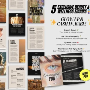 Boost Your Passive Income | 5 Done-for-You PLR Guides | MRR Glow Up Bundle | Self-Improvement & Personal Growth