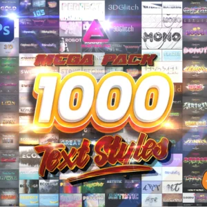 1000+ Premium Photoshop Text Effects & Styles | Editable PSDs with 1000+ Fonts