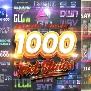 1000+ Premium Photoshop Text Effects & Styles | Editable PSDs with 1000+ Fonts