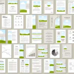 Canva eBook Template: 250-Page Course Workbook, Lead Magnet Template