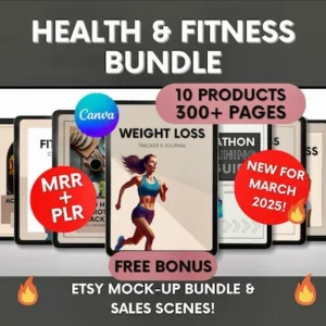 DFY Health & Fitness Bundle: PLR Ebooks, Planners, Guides (Ready to Resell)