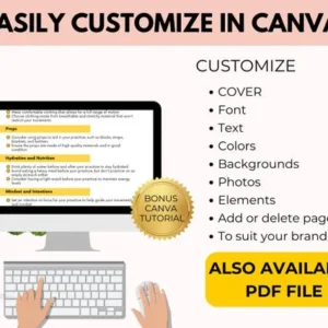 Fitness Checklist Printable with PLR Resell Rights, Health & Wellness, Gym Tracker, Personal Trainer, Workout Planner, Canva + PDF