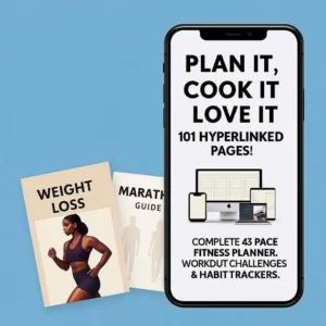 DFY Fitness Bundle — PLR Ebooks, Planners, and Weight Loss Journal (Digital Download).