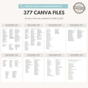 UPDATED — 7500 Templates, Planners, Trackers, Journals & Calendars | Fully Editable in Canva, Rebrand and Resell with Master Label Rights (MRR + PLR).
